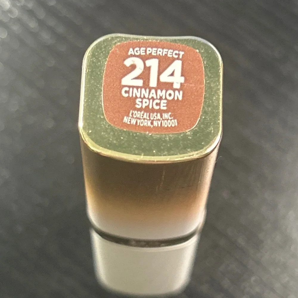 L'Oreal Paris Age Perfect Satin Lipstick 214 Cinnamon Spice Terracotta Brown